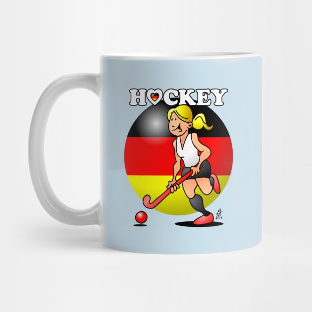 Hockey lady of the German field hockey team. by Cardvibes